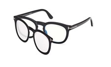 NEW TOM FORD FT5993-B 005 BLACK/CLEAR/GREY CLIP-ON PHOTOCHROMIC AUTHENTIC 50MM