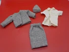 Vintage Barbie Clone Tweed Suit Set 1960's~Skirt Jacket Top Hat Premier Togs ?