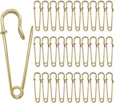 30 Pcs Large Safety Pins 2 Inch Heavy Duty Blanket Big Pin Gold