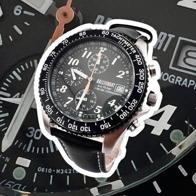最終値下げRALLIART クロノグラフ 腕時計　シチズン　ラリーアート Ralliart Mitsubishi Carbon Chronograph RAY42033 Citizen Japan