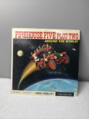 Firehouse Five +Two Around the World!  Vinyl LP.  M 12044 Good Time Jazz