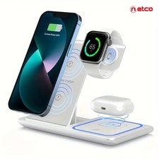 3-in-1 Foldable Wireless Charging Station for iPhone Apple Watch AirPods USB-C