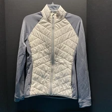 Smartwool Smartloft Double Propulsion Womens Wool Puffy Jacket White Gray Medium