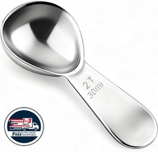 Cuchara medidora de caf  de acero inoxidable 18/8, 2 cucharadas de caf , mango