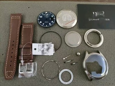 DIY SET for 2824 Mark 17 40MM Watch case + dial + hands + Strap sapphire 