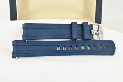 Omega Seamaster 20mm× 18mm BLUE Fabric Omega Blue Rubber Watch Strap 20mm / 18mm - 85/120mm Ref CVZ010127