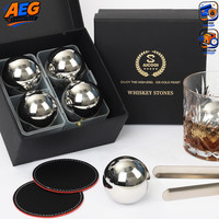EiswüRfel Edelstahl Wiederverwendbar 4 StüCk Whisky Steine Geschenk MäNner