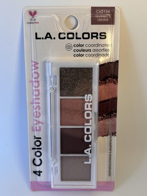 L.A. COLORS Eyeshadow Palette C62124 QUEENS DESIRE 4 Colors All Day Crease Proof