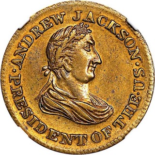 Ficha de tiempos difíciles políticos Andrew Jackson 1834 HT 6 baja 4 NGC