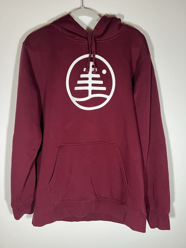 Burton Family Tree Pullover maroon hoodie sweatshirt sz L snowboard skater