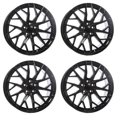 Set of 4 17in Black Alloy Wheel Rims for Lexus CT200h, RF6U3B4 5x100 5Lug 17x7.5