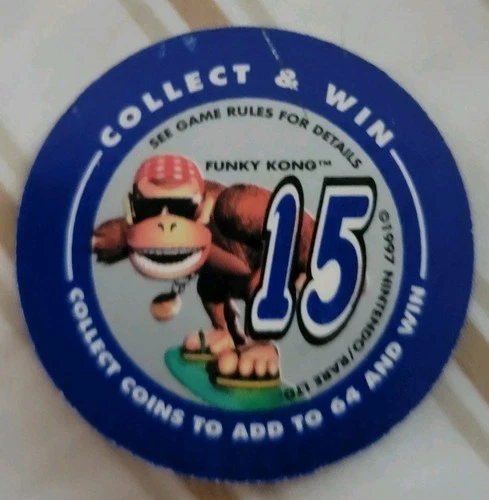VTG Nintendo 64 Promo Taco Bell Pog Game Funky Kong 1997 N64 Rare Vintage 