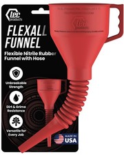 FlexAll Long Flexible Funnels Automotive Oil Funnel with Hose Durable Nitrile