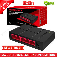 5 Port Gigabit Fast Ethernet Switch LAN Network Splitter Hub Wired