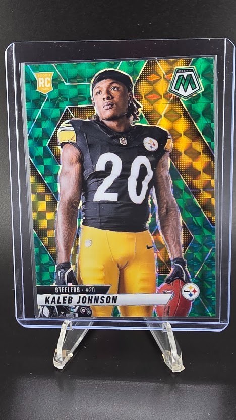 Kaleb Johnson Rookie Variation Green Mosaic Prizm #289 Steelers RC -2025 Mosaic