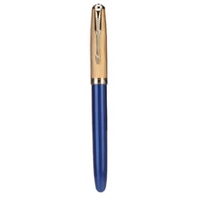 143mm Jinhao 85 Metal/Wood Fountain Pen Extra Fine Nib 0.38mm Writing Pen Blue K