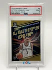 2023 VICTOR WEMBANYAMA OPTIC LIGHTS OUT GOLD PRIZM /10 RC PSA 9 MINT #4 SPURS