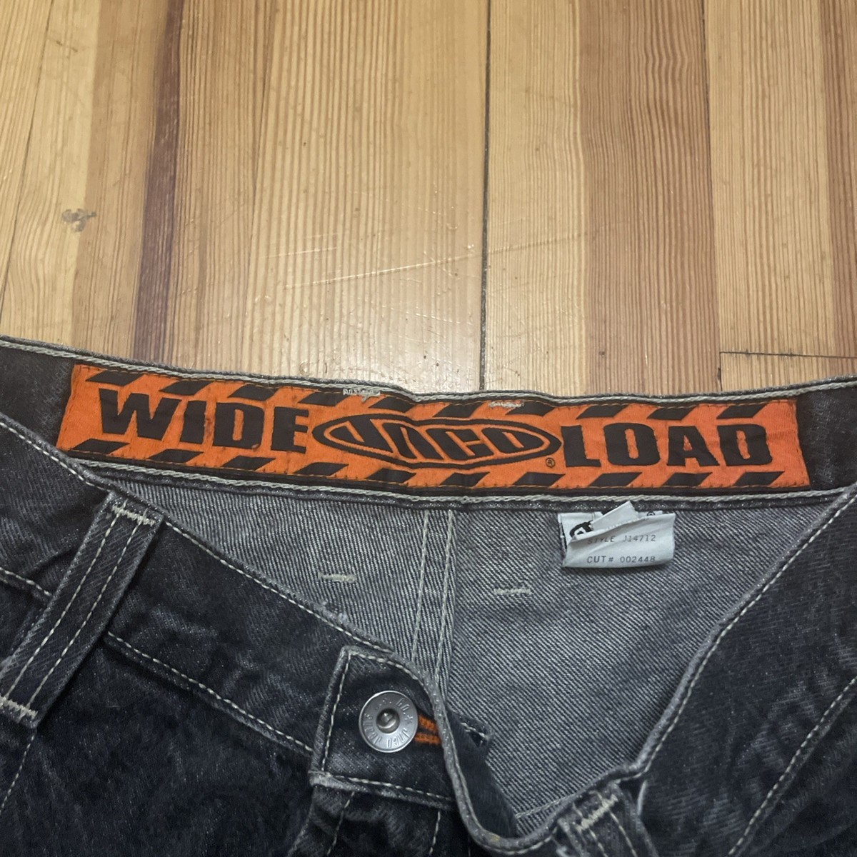 Vintage 90s Y2K JNCO Original Made In USA Wide Load Jeans Size 34 Glow Pocket View 4