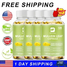 Mullein Leaf 1000mg, 120 Softgels, Lung Detox for Lung Cleanse Supplement