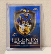 Topps 2025 Topps Chrome Aaron Donald Legends of the Gridiron Blue /150 LOG-40