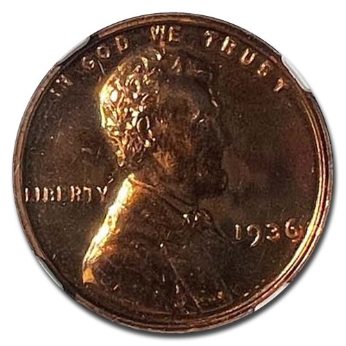 1936 Lincoln Cent PF-66 NGC (Red Brilliant) - Imagen 2 de 3