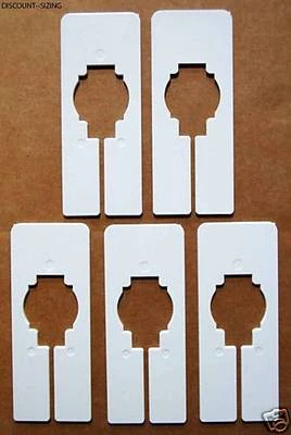 DISCOUNTSIZING.COM QTY: (40) BLANK PLASTIC RECTANGULAR RACK SIZE DIVIDERS FOR RETAIL CLOTHING RACKS