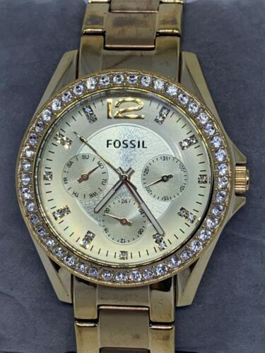 Fossil ES3203 Riley Women's Stainless Steel Analog Gold Dial