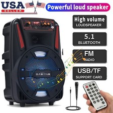 1,000 Watts Wireless Portable Party Bluetooth Speaker Audio Stereo w/ Mic Remote