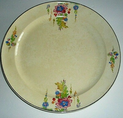 Taylor Smith Taylor Co. dinner plate China floral design cream 