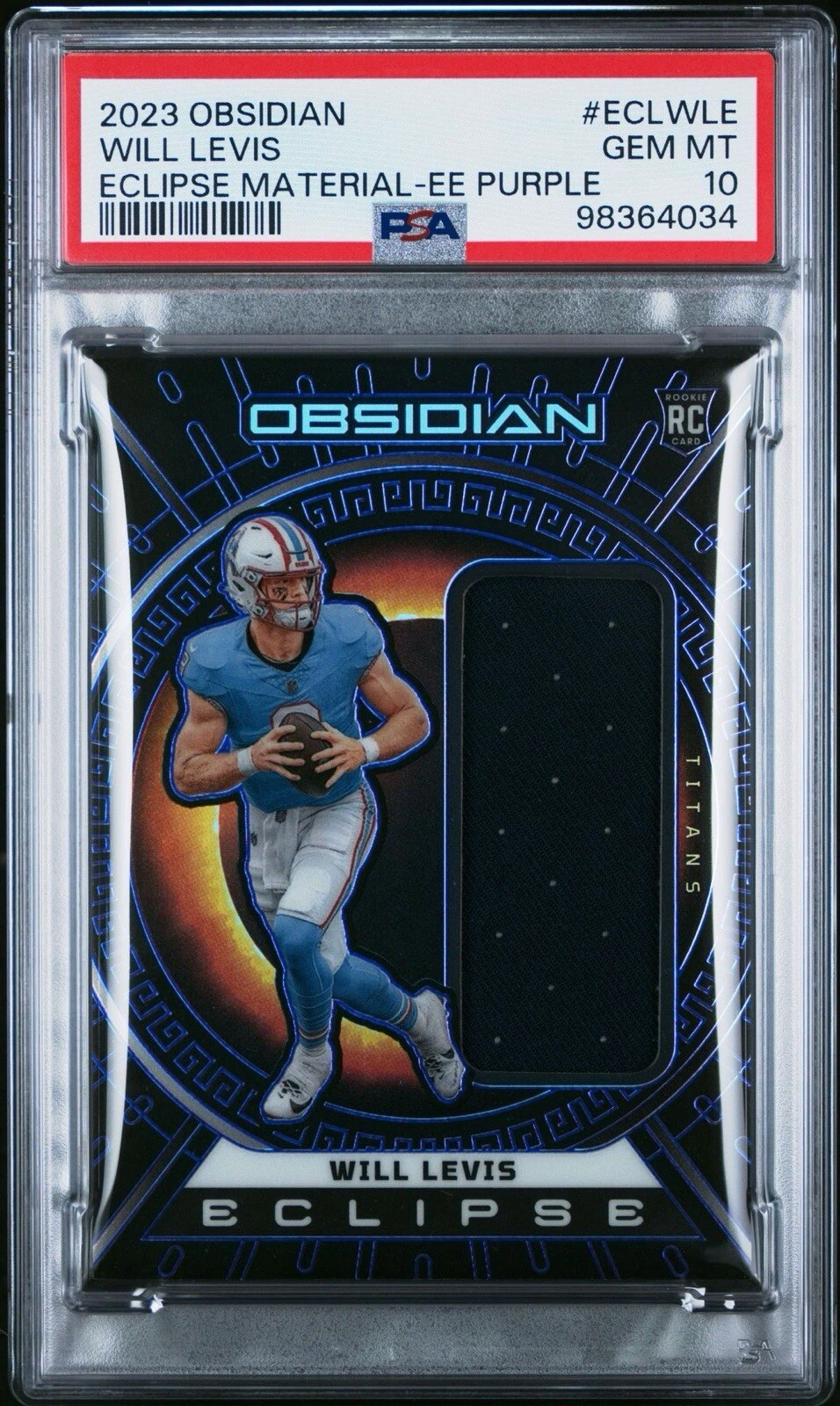 Will Levis Panini Obsidian Eclipse Materials #ECLWLE Electric Etch Purple