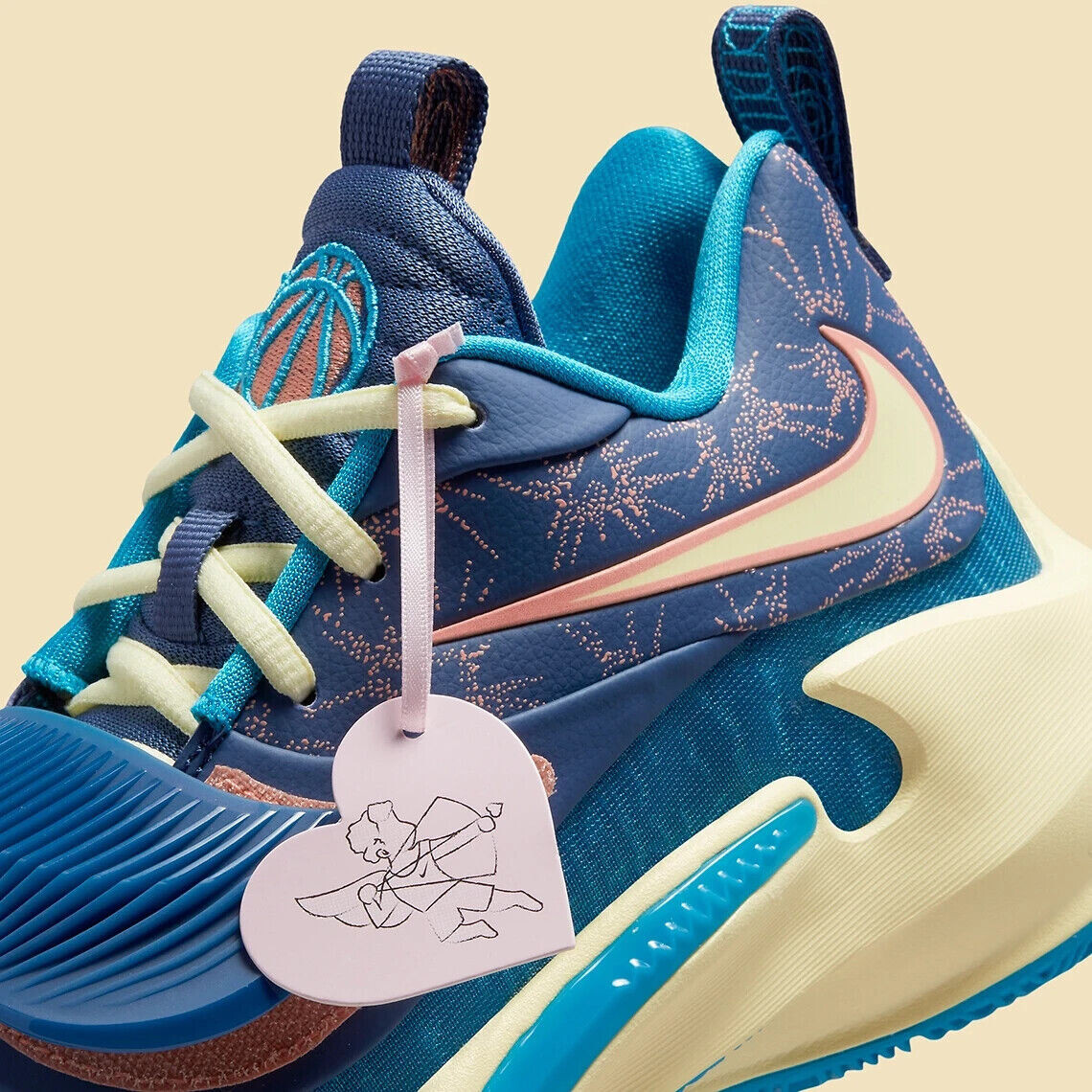 Nike Zoom Freak 3 NRG Men Size 11 Giannis Blue Citron Valentines