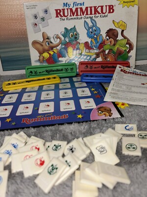 My First Rummikub , Collect & Match Tiles Used 97% Complete 1994 Edition Vintage