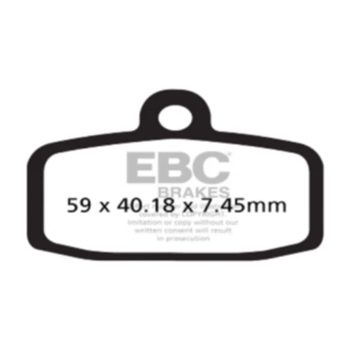 Подходит для передних дисковых тормозных колодок Husqvarna TC85 2014–2020 EBC «TT» FA612TT  - Изображение 2 из 3