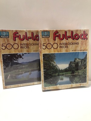 2 Vintage S R Jigsaw Puzzle Yosemite National Vermont Park Nib