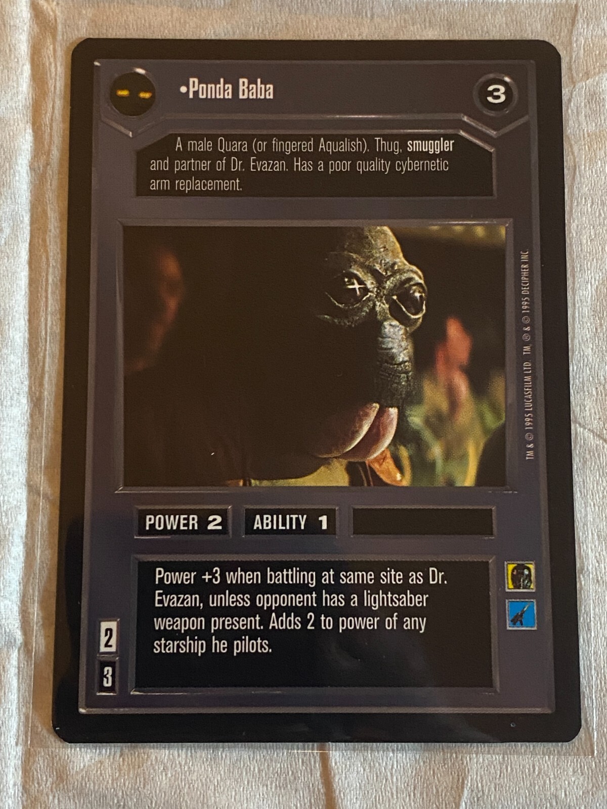 Decipher Star Wars CCG Premiere BB PONDA BABA Card NM