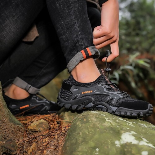 Outdoor Herren Wandern Netz Atmungsaktiv Waten Fluss Schuhe Leicht Rutschfeste Turnschuhe - Bild 12 von 32