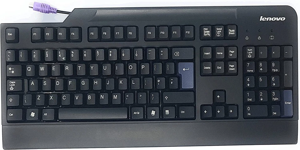 Lenovo Black PS2 Keyboard - SK-8813 - Image 3 of 4