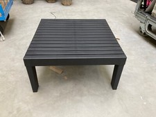 Gartentisch Beistelltisch Kunststoff Tief 65x65 cm Anthrazit Balkon Palettenbank