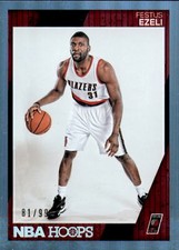 Rare 2016-17 Hoops Silver #254 Festus Ezeli Card 82/99 