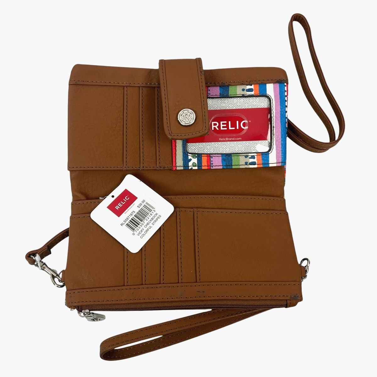 その他 R RELIC Vikey Crossbody Wallet Checkbook Wristlet Detach Strap
