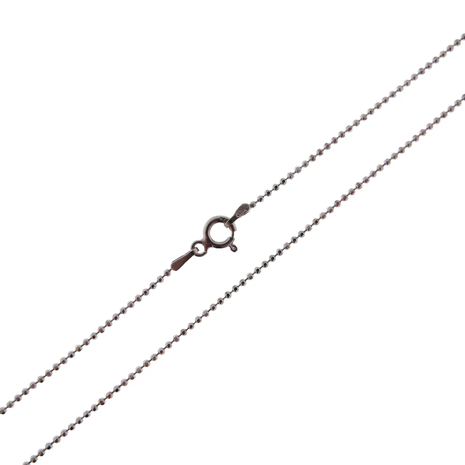 Collana palline in argento 925 a catena militare catenina lunga da uomo o donna - Immagine 3 di 4