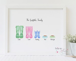 pastel wellies