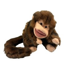 Folkmanis Folktails Monkey Hand Puppet Show Plush Long Tail Brown Toy Animal