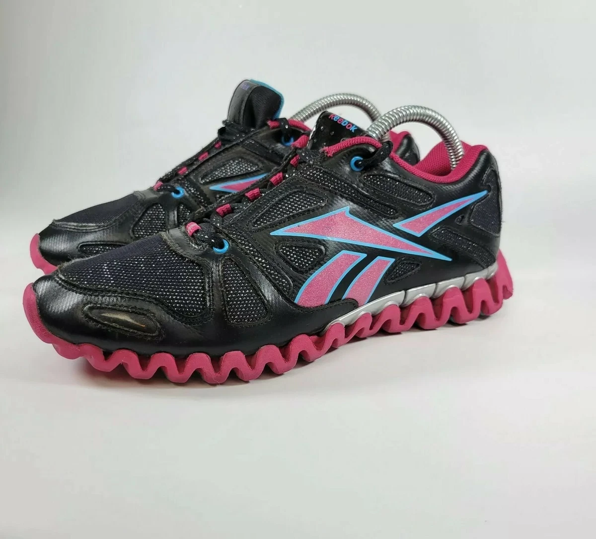 Reebok Mens Zignano Athletic Shoes Black Pink Blue Size | eBay