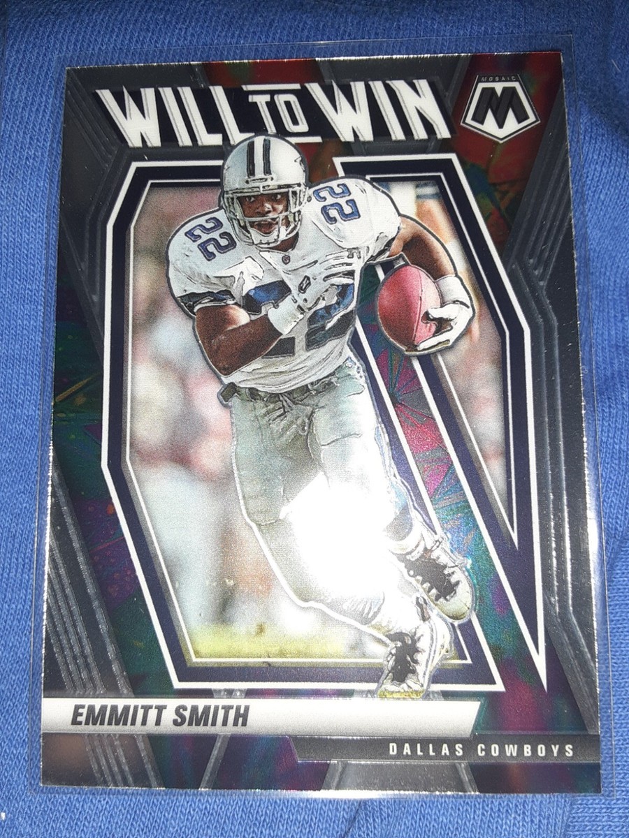 2021 Panini Mosaic Emmitt Smith #WW-18 Will to Win Dallas Cowboys