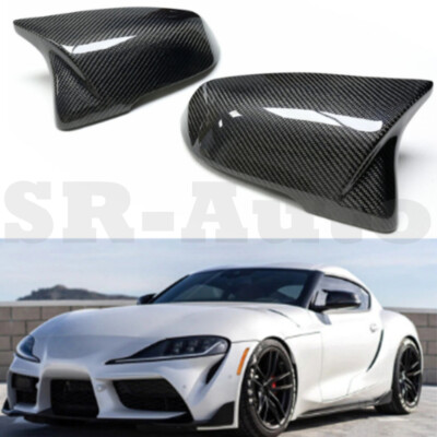 Carbon Fiber Mirror Cover Cap Replacement For Toyota Supra A90 M Style 2020-2024
