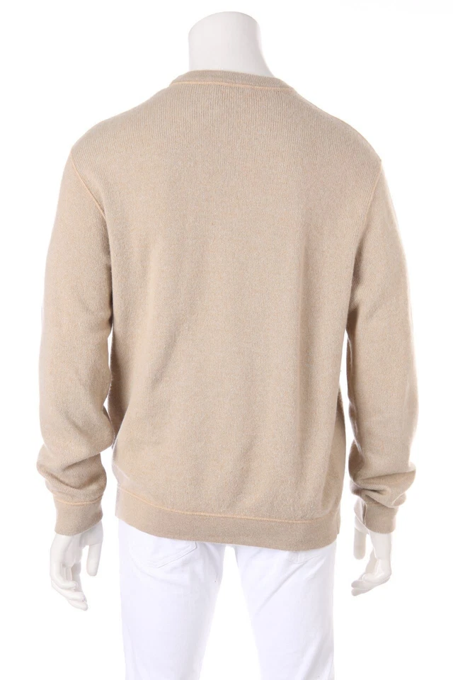 Ermenegildo Zegna Col 100% Cachemire Pull M Léger Beige - Photo 3/4