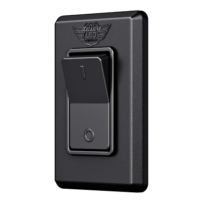 Single 1 Gang On-Off 12V Black Light 3-Way Switch -RV Camper Trailer Marine Boat