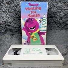 Barney Waiting for Santa VHS Tape 1990 White Tape Lyrick Christmas Sing Along