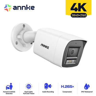 ANNKE 4K POE Security IP Camera Audio Recording C800 8MP Outdoor Human Detection